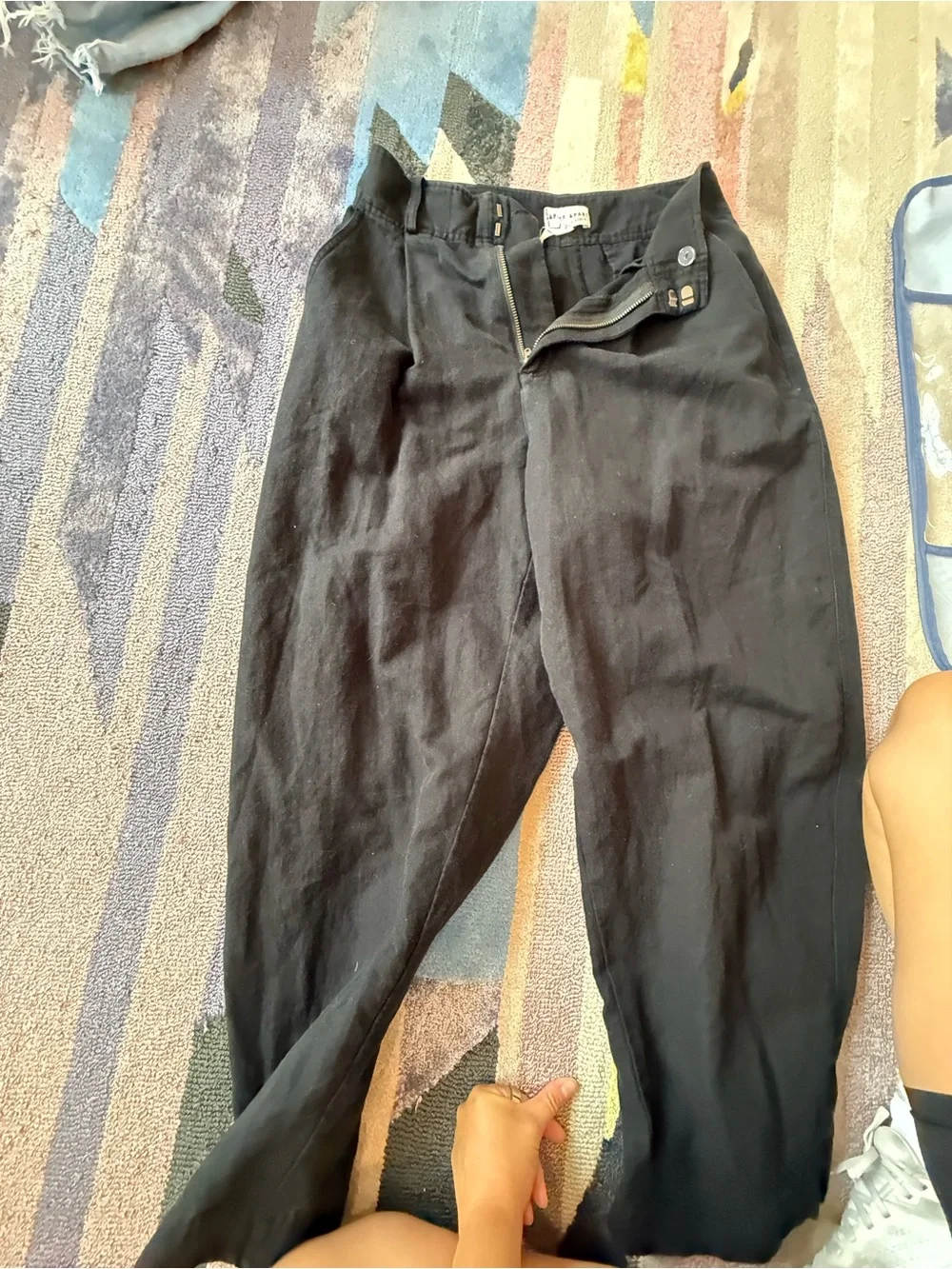 Apiece Apart Black High-Rise Tailored Chinos